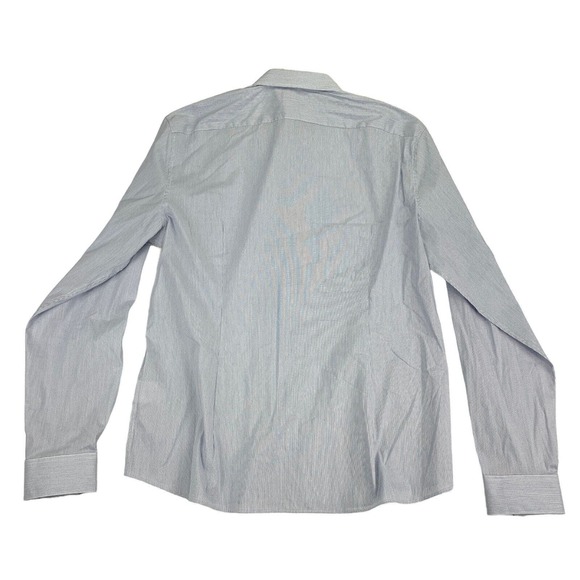 Calvin Klein Mens Extra Slim Fit Stretch Untucked Button Down Shirt Blue L - Picture 4 of 4